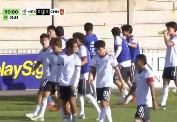 中国U17男足0比3墨西哥U17，Vertex Cup第二轮落败